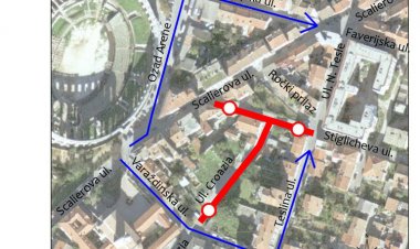 Privremena regulacija prometa na dijelu Stiglicheve i Ulice Croatia