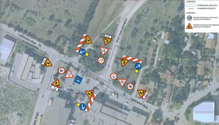 Izgradnja priključka na javni sustav sanitarne odvodnje i na dijelu Labinske ulice