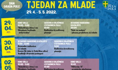 PULA: Bogat program povodom Tjedna za mlade