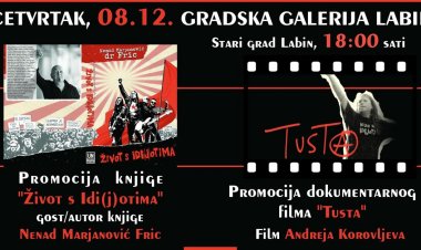 LABIN: Promocija knjige 'Život s Idi(j)otima' i dokumentarnog filma 'Tusta'