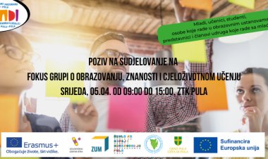 Prijavite se za sudjelovanje na fokus grupi 'Tematski dijalog mladih i donositelja odluka: obrazovanje, znanost i cjeloživotno učenje'