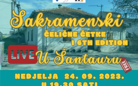 „Sakramenski LIVE u Šantaduru“ – Glazbeni nastup skupina „Čelične četke“ i „6th edition“ ove nedjelje 24. rujna u medulinskom Šantaduru
