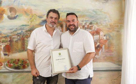 Alen Vitasović na prijemu kod gradonačelnika Filipa Zoričića