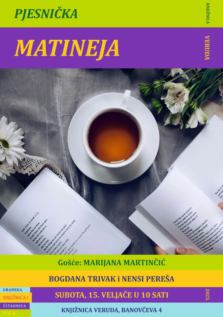 PULA: Pjesnička matineja s Marijanom Martinčić, Nensi Pereša i Bogdanom Trivak