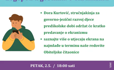 Znanje za velike, znanje za malene: Logoped u gostima - predavanje za roditelje o ekranizmu